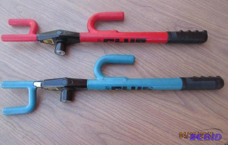 lot 230 image: Pair of the Club automobile security items...