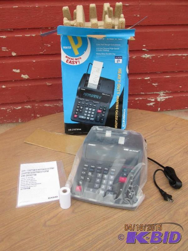 lot 36 image: casio printing calculator new in box...