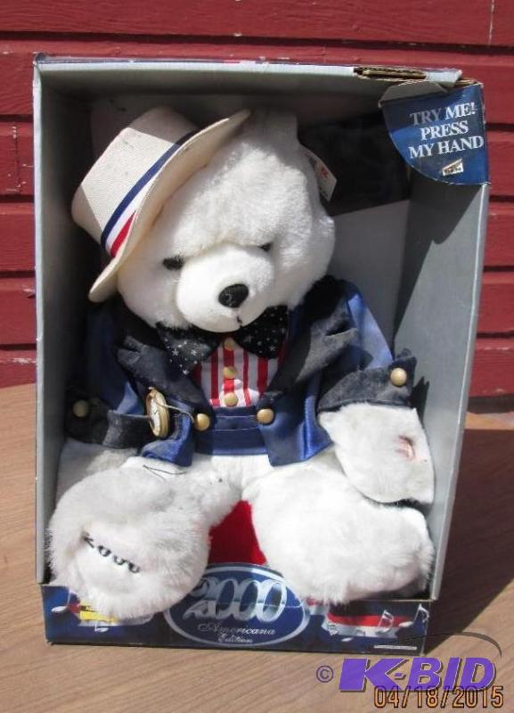 lot 4 image: 2000 Americana Edition white teddy bear...