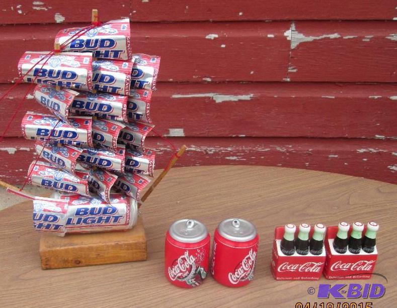 lot 47 image: coca cola salt and pepper shakers and ship ma...