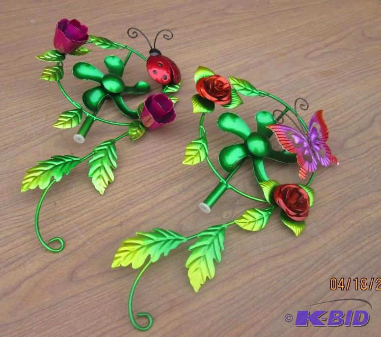lot 55 image: set of 2 fllower wind spiners...