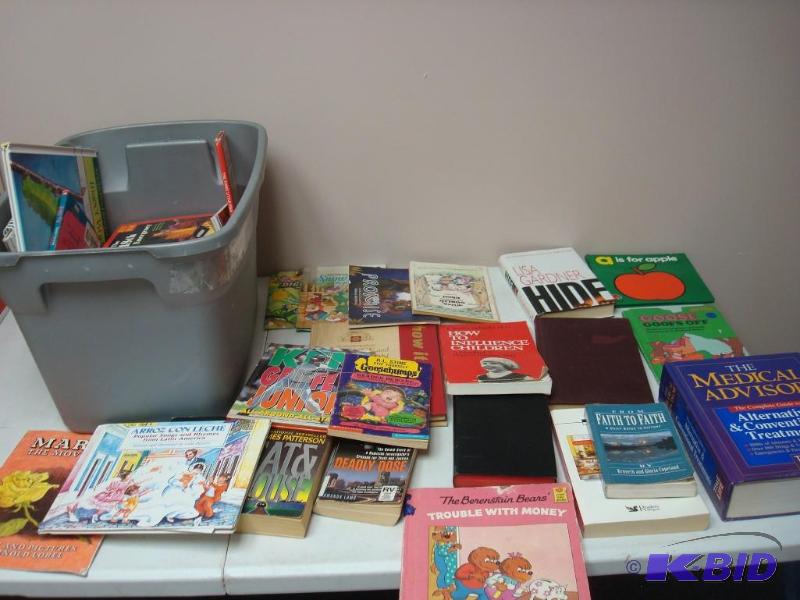 lot 107 image: Bin Filled With Books, Some Kids...