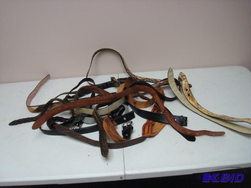 lot 136 image: Lot Of Leather Belts, Some Need Buckles...