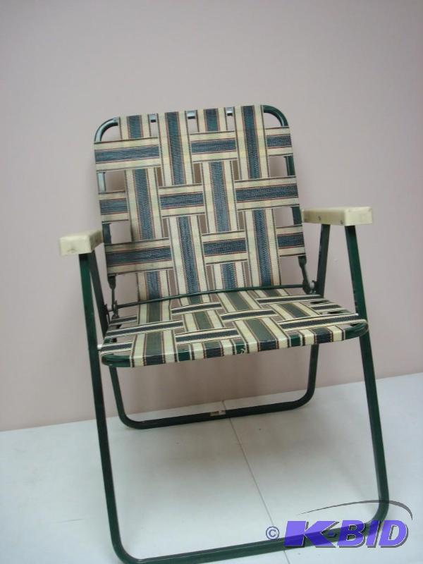 lot 18 image: Folding Lawn Chair, Some Wear...