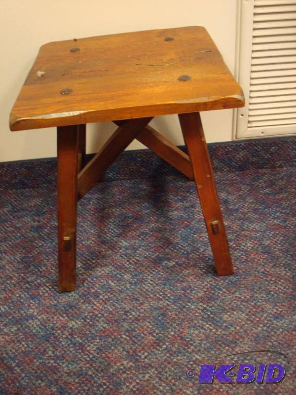 lot 24 image: Small Solid Wood Table, Some Marks...