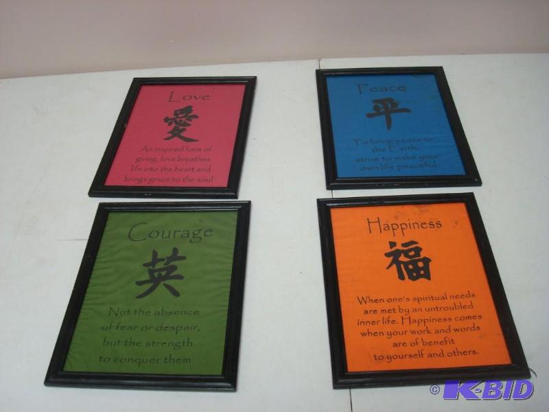 lot 38 image: Framed Clothed Emotion Phrases...