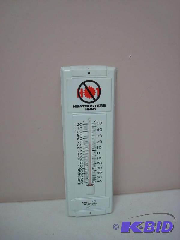 lot 52 image: Whirlpool Tin Metal Thermometer...