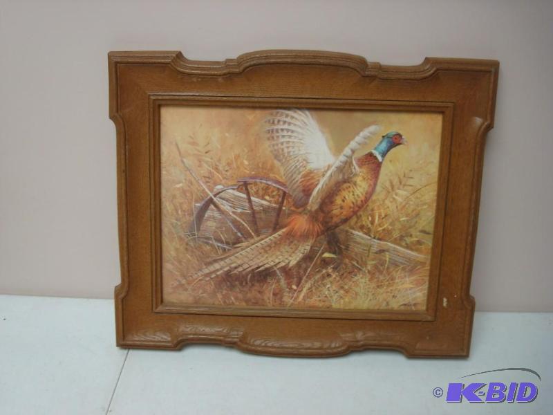 lot 55 image: Framed Pheasant Picture...
