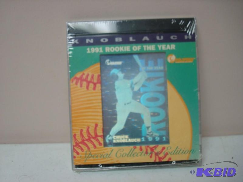 lot 96 image: Chuck Knoblauch Rookie Hologram Card...
