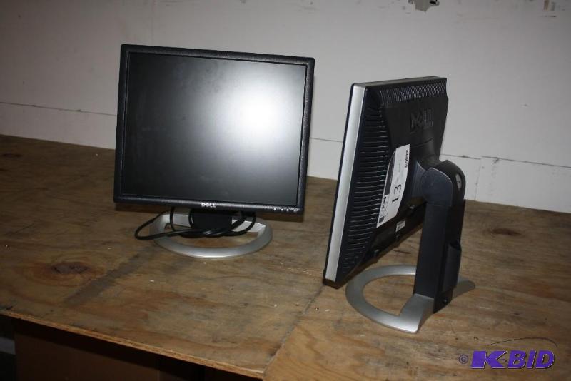 lot 13 image: Lot of (2) Dell Computer Monitors 19 Black wCord.