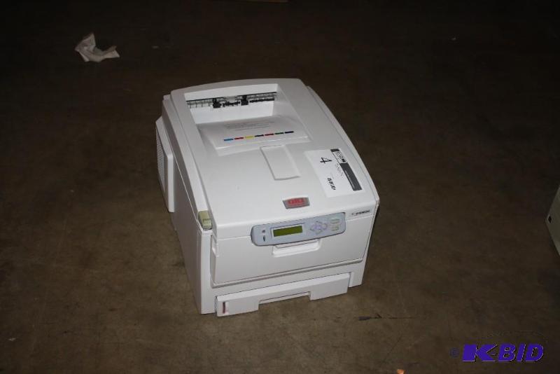 lot 4 image: Oki Printing Solutions C5800 Printer Multiple Settings White Tested & Operational.