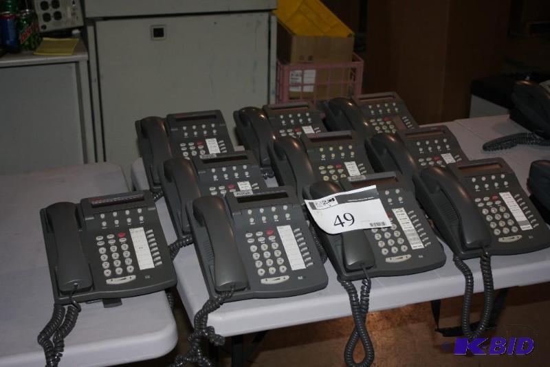 lot 49 image: Lot of (10) Avaya 6408D IP Display Phone.