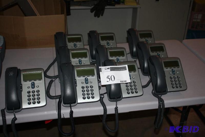 lot 50 image: Lot of (10) Cisco IP Phone 7906.