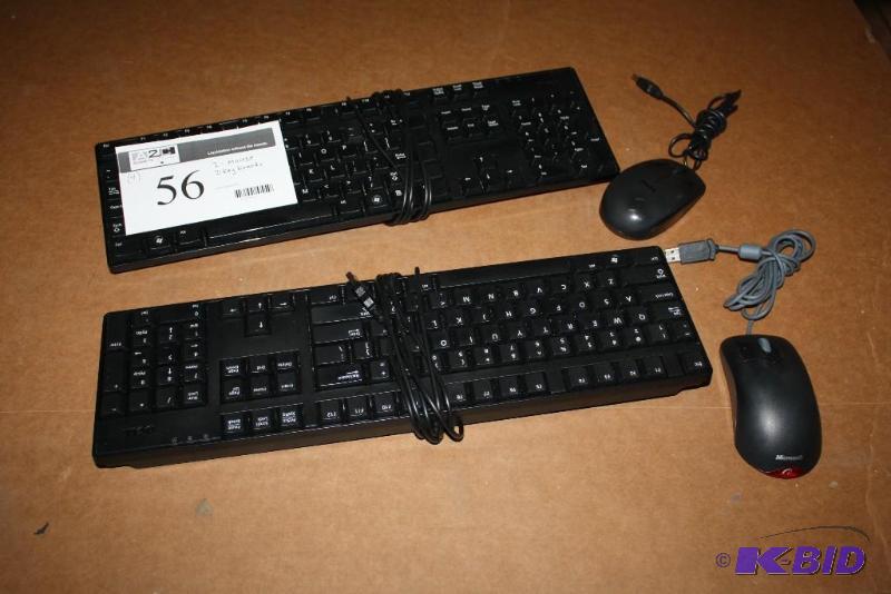 lot 56 image: Lot of (4) Including Computer Keyboards, app. 2 ct Computer Mouse, app. 2 ct.