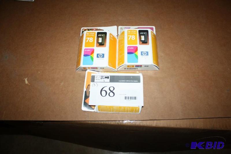 lot 68 image: Lot of (3) HP Inkjet Cartridges Type 78, Type 45.