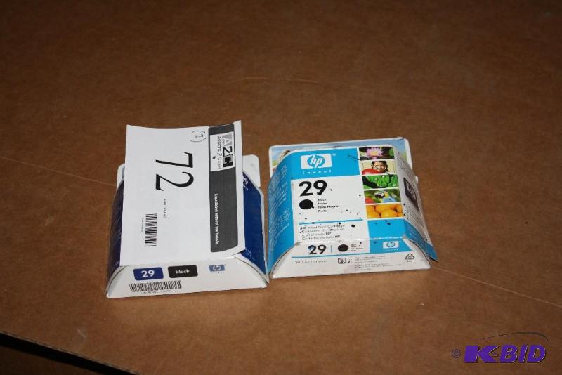 lot 72 image: Lot of (2) HP Inkjet Cartridges Type 29.