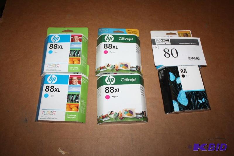 lot 80 image: Lot of (6) HP Office Jet Print Cartridge 88XL 88 Office Jet.
