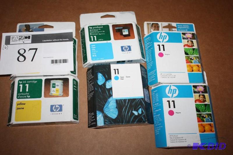 lot 87 image: Lot of (6) HP Ink Print Cartridge Type 11.