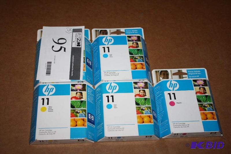 lot 95 image: Lot of (5) HP Ink Print Cartridge Type 11.
