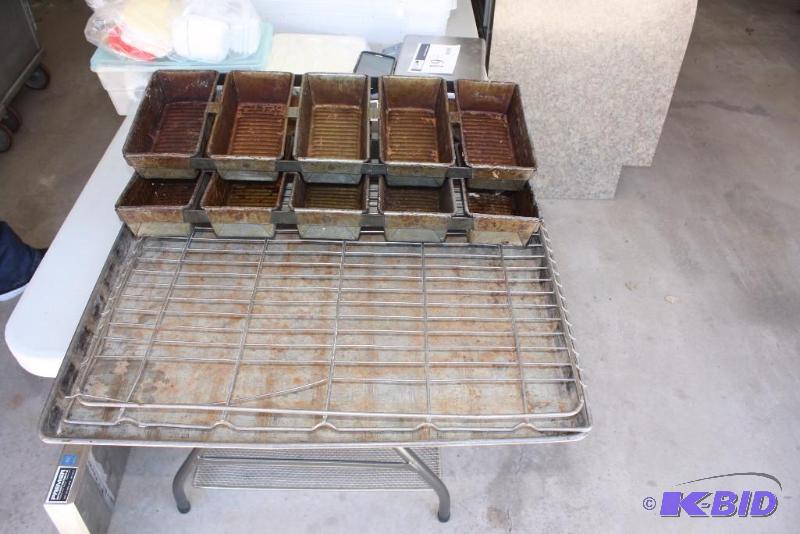 lot 20 image: Lot of (5) Including Metal Baking Sheet Metal Oven Rack 5-Tray CakeBread Pans, app. 3 ct.