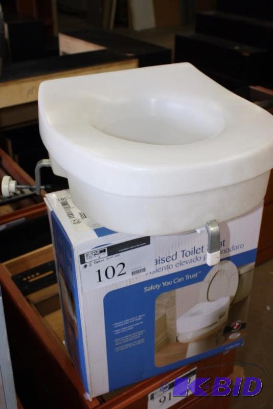 Lot of (2) Invacare Raised Toilet Seat Elevates 5.