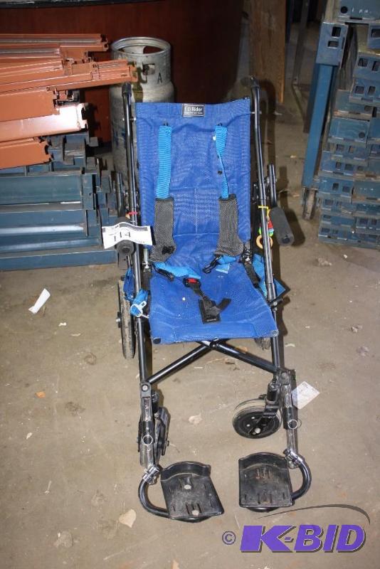 E-Z Rider Child Wheel Chair Blue Convaid Mobile Positioning Systems 36 x 22 x 37.