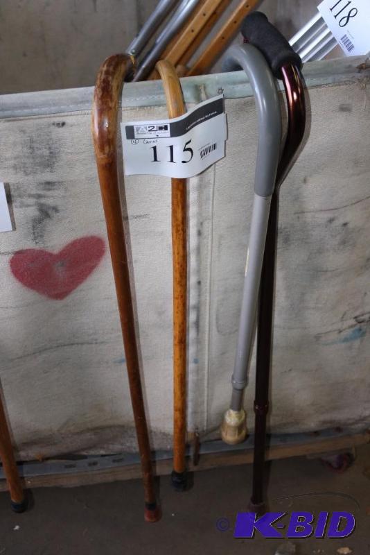 Lot of (4) Walking Canes Miscellaneous Styles.