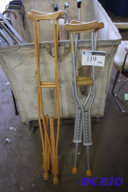 Lot of (2) Sets of Crutches.