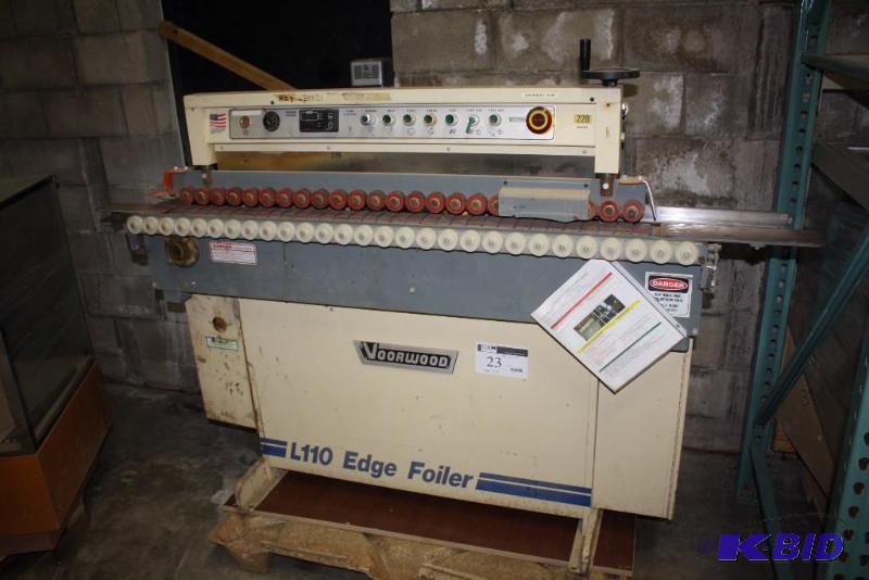 Voorwood L110 Edge Foiler 460VAC 3Ph60Hz 20A L110 Model Shop No. 6509 75 x 24 x 49.