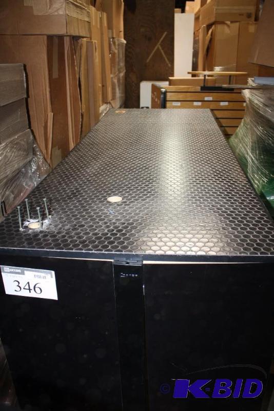 Automotive Check-Out Counters For Businesses Circle Design On Countertop Black  75 x 30 x 43.