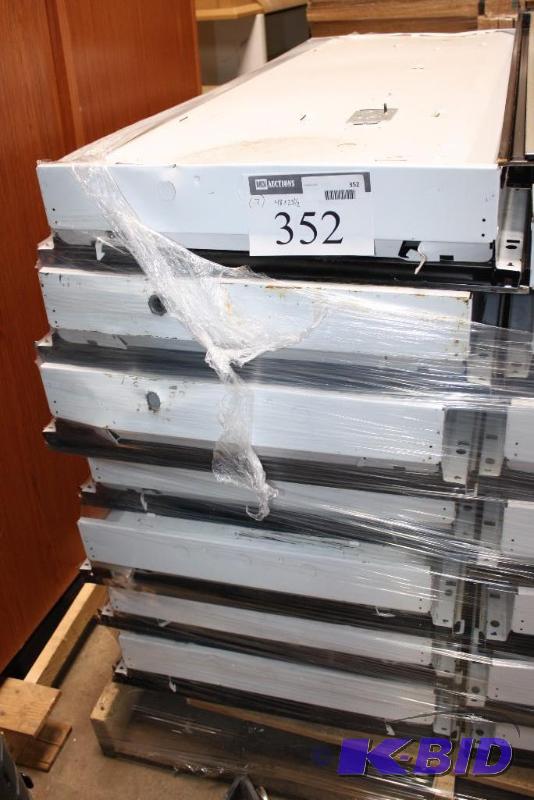 Lot of (7) Fluorescent Light Parabolic Troffer White 48 x 23.5.