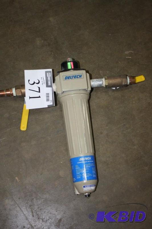 Compressed Air Filter DelTech 2 Ends wValve Shut-Offs Model Replacement Element.
