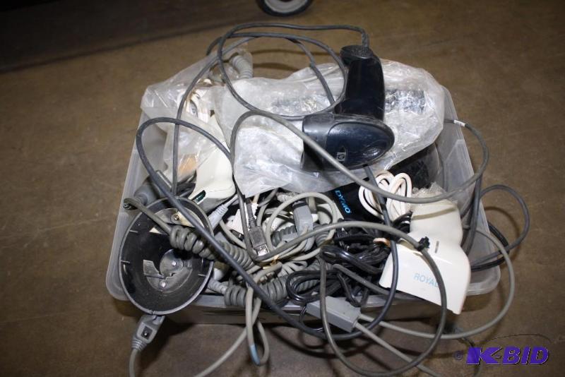 Box of Miscellaneous UPC Scanners Including PSC QuickScan Plus HP Scanner Royal Scanner & More.