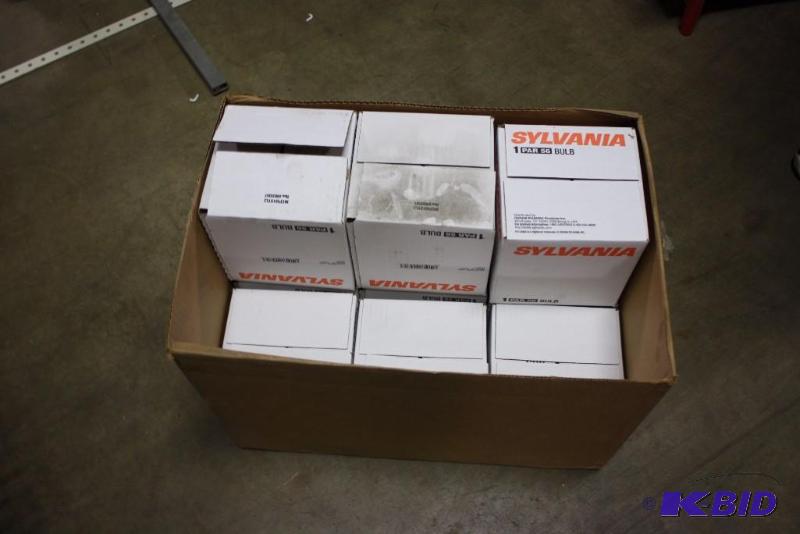 Box Lot of (9) Sylvania Par 56 Light Bulbs.