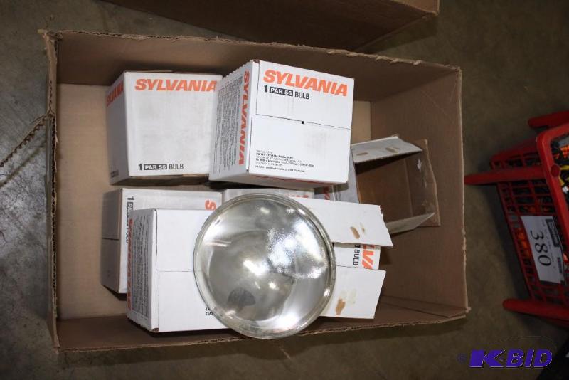 Box Lot of (8) Sylvania Par 56 Light Bulbs.