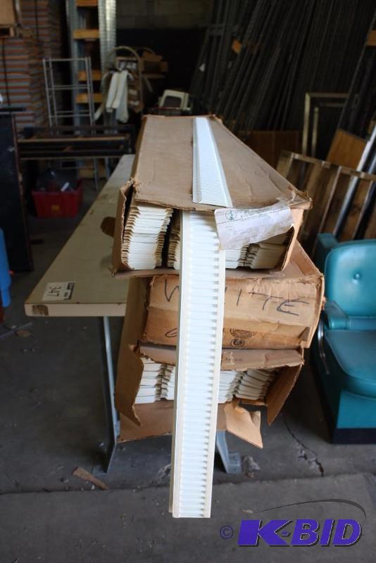 Box Lot of (3) Plastic Bin Dividers White Corrugated Style.