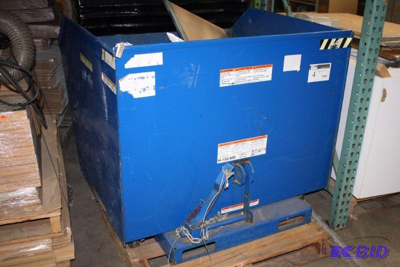 Vestil Manufactoring Corp. Self-Dumping Dumpster H-150-MD Model 4000Lbs Capacity 47 x 48.5 x 40