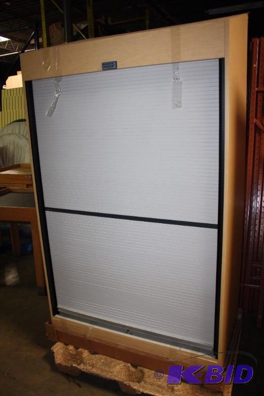 Lockable Cabinet wStealth Lock CompX Keypad Locking System Wood Finish Pull-Down Door 27 x 48