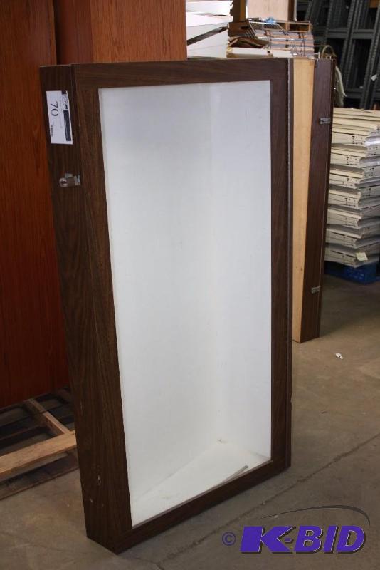 Counter Display Case wHinged Door & Clasps 60 x 31 x 14.