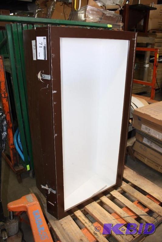Counter Display Case wHinged Door & Clasps 60 x 31 x 14.