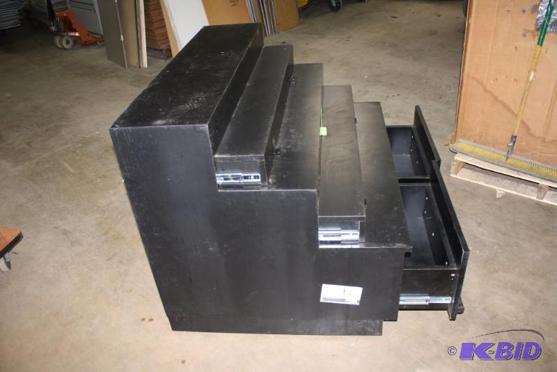 Flower and Plant Display Unit wBottom Drawers Black 48 x 36.5 x 36.