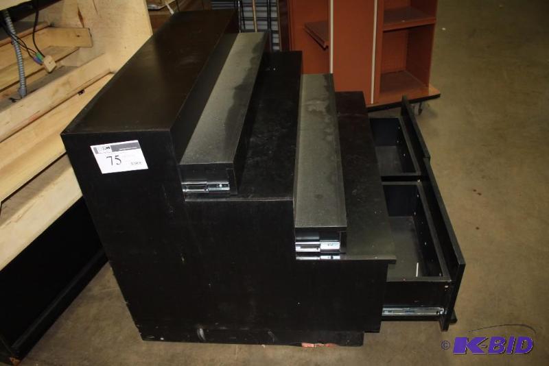 Flower and Plant Display Unit wBottom Drawers Black 48 x 36.5 x 36.