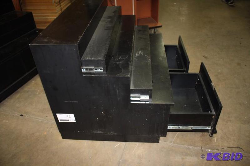 Flower and Plant Display Unit wBottom Drawers Black 48 x 36.5 x 36.