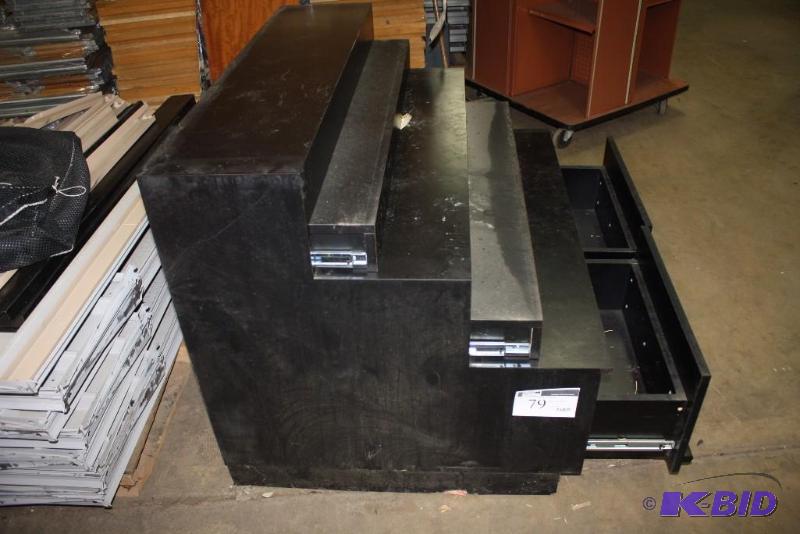 Flower and Plant Display Unit wBottom Drawers Black 48 x 36.5 x 36.