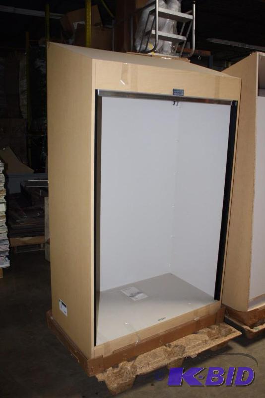 Lockable Cabinet wStealth Lock CompX Keypad Locking System Wood Finish Pull-Down Door 27 x 48