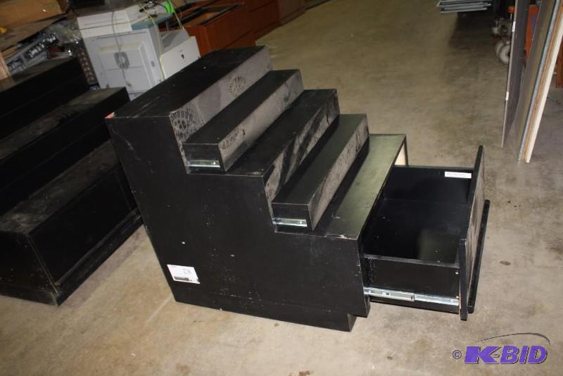 Flower and Plant Display Unit wBottom Drawers Black 48 x 36.5 x 36.
