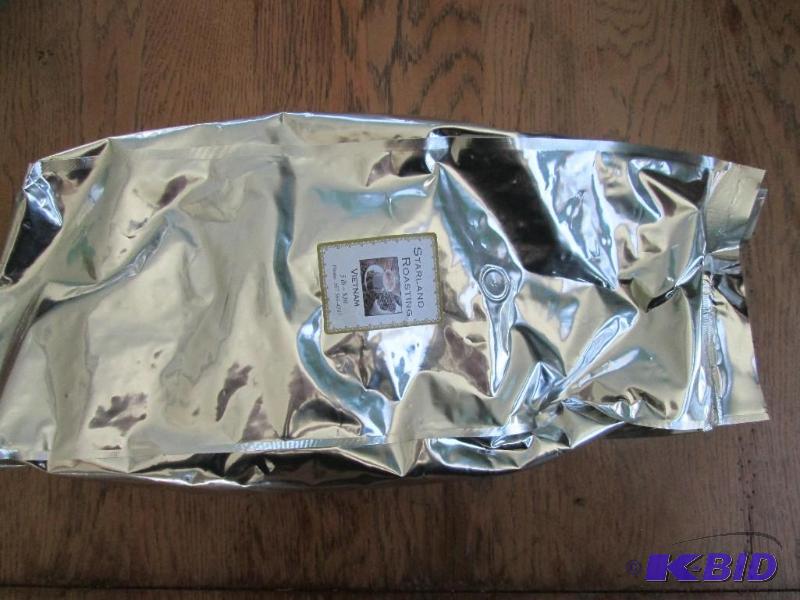 lot 109 image: 5 Pound bag of whole bean fresh roasted coffe...