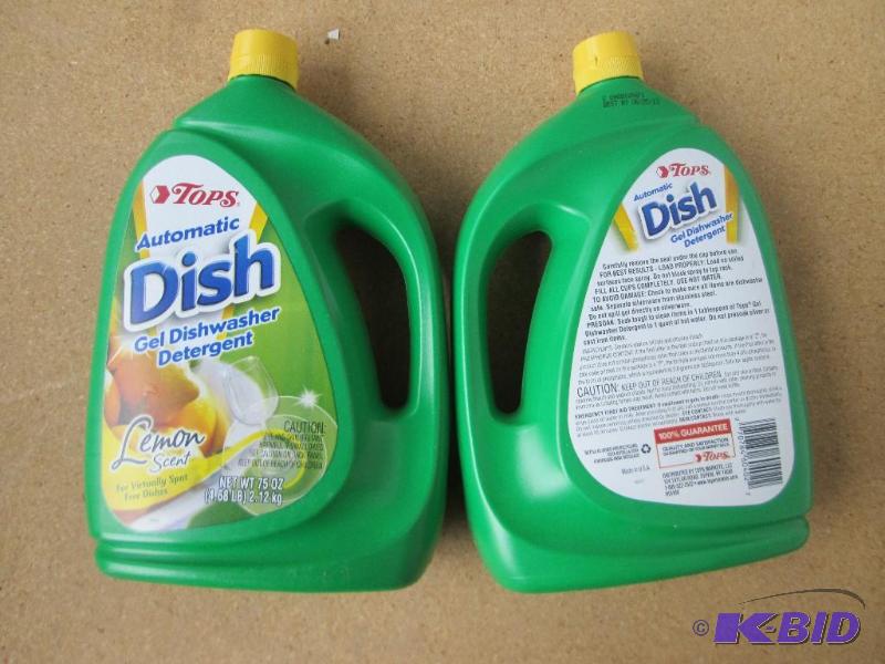 lot 11 image: 2 bottles of Tops automatic dishwasher gel, 7...