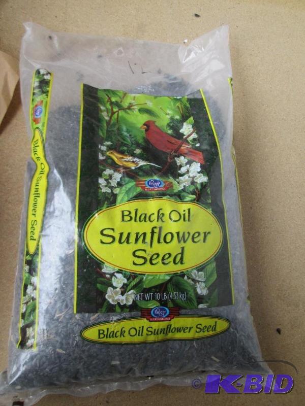 lot 12 image: 10 lb bag of black oil sunflower seed, good t...