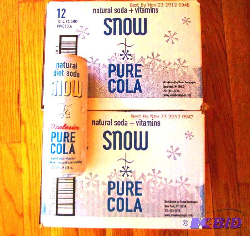 lot 153 image: 2 cases, 24 cans total of SNOW all natural di...